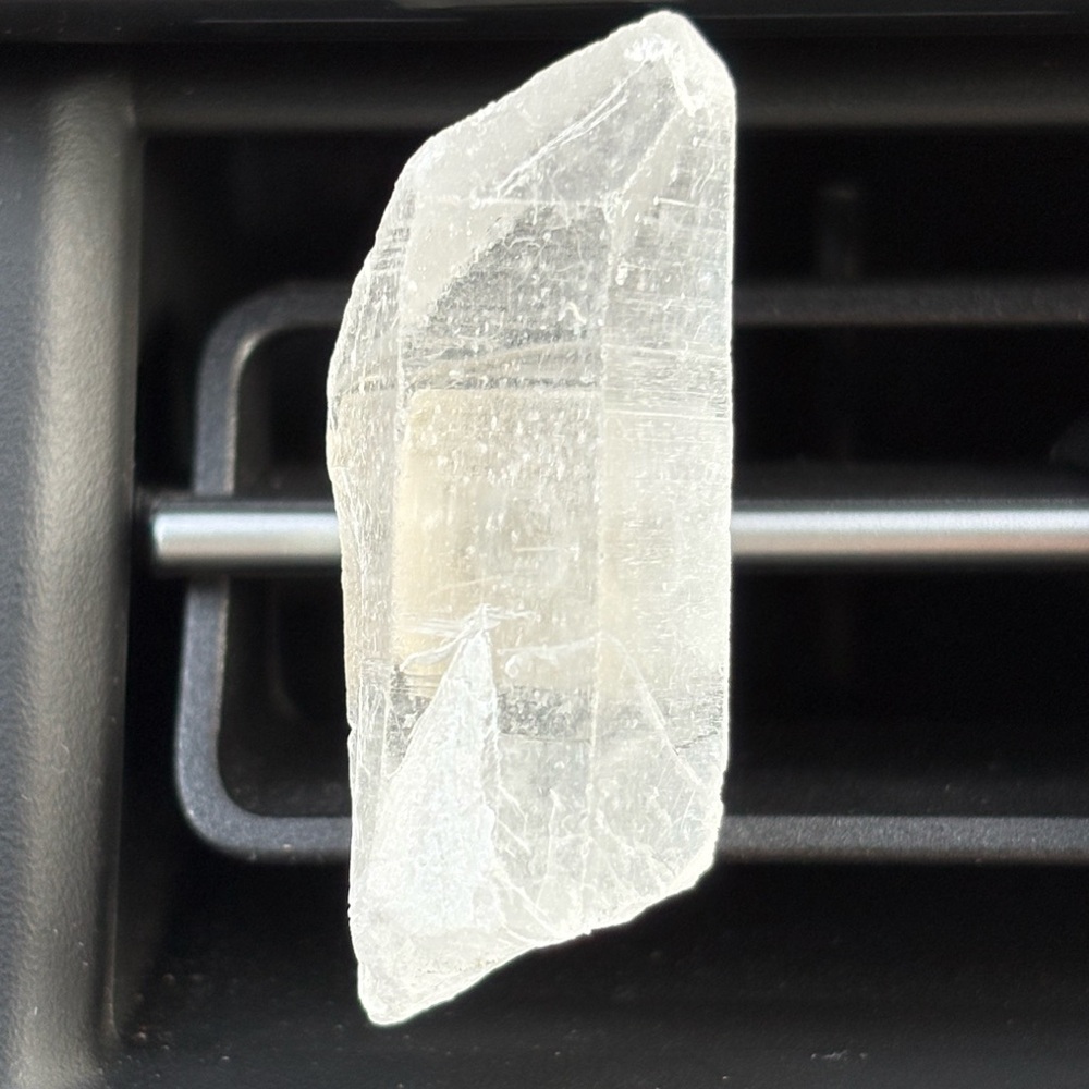 Clear Quartz Crystal Point Car Crystal Vent Charm